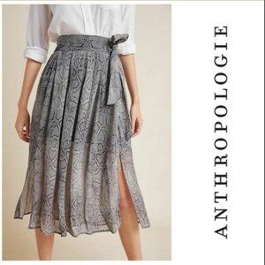 ANTHROPOLOGIE Maeve Python Midi Skirt 10